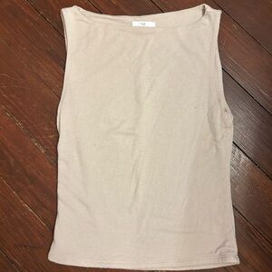 Live in the moment tan tank size s
